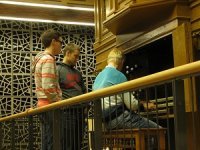 Matti Pohjoisaho (vas.), Petros Paukkunen ja Jan Lehtola Organo-salissa.