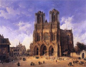 Domenico Quaglio: Reimsin Katedraali (Museum der Bildenden Kunste, Leipzig)